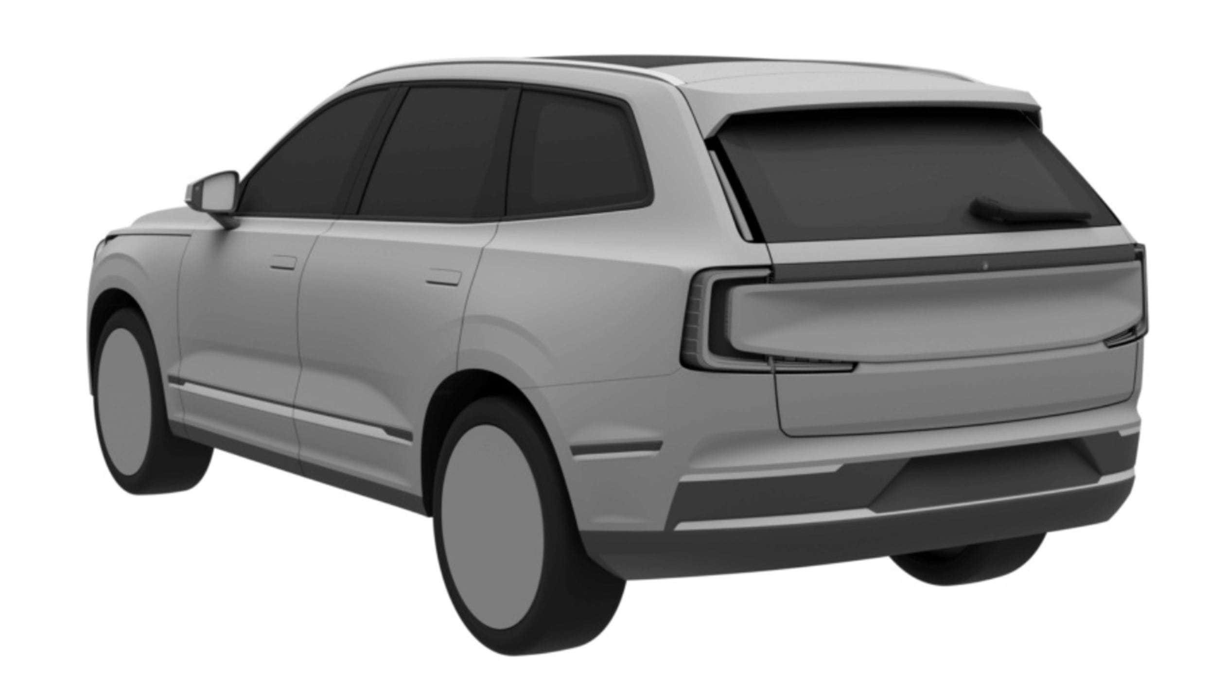 Volvo EXC90 patent image - rear angle