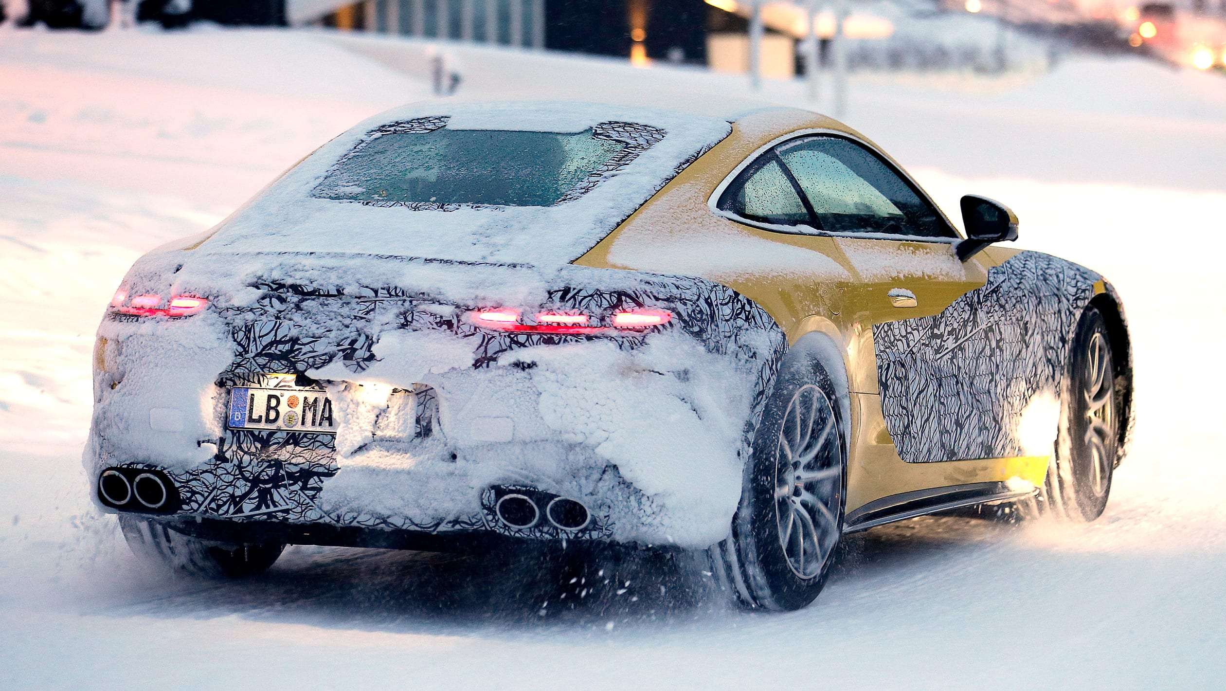 Mercedes-AMG GT (camouflaged snow testing) - rear
