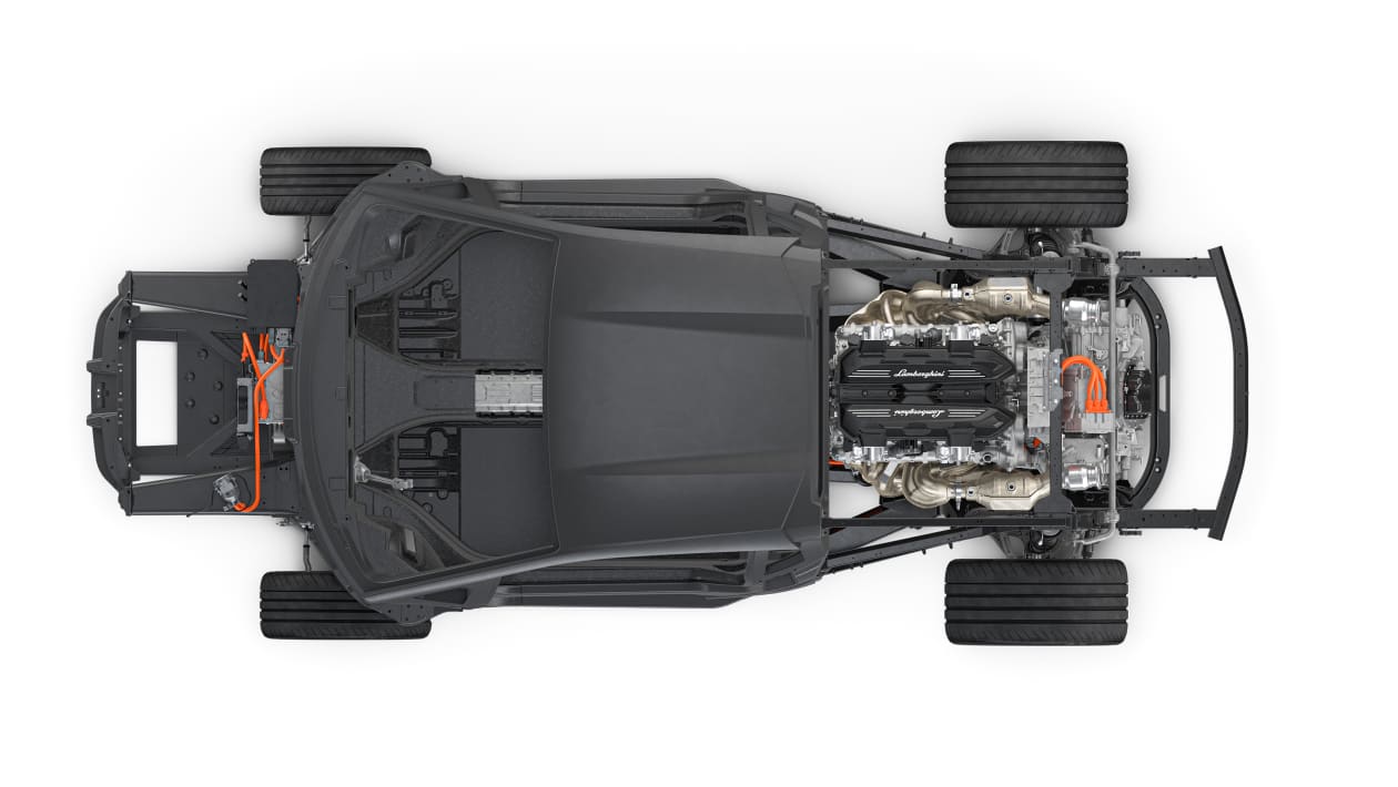 Подвижное шасси Lamborghini LB744 — нижняя сторона